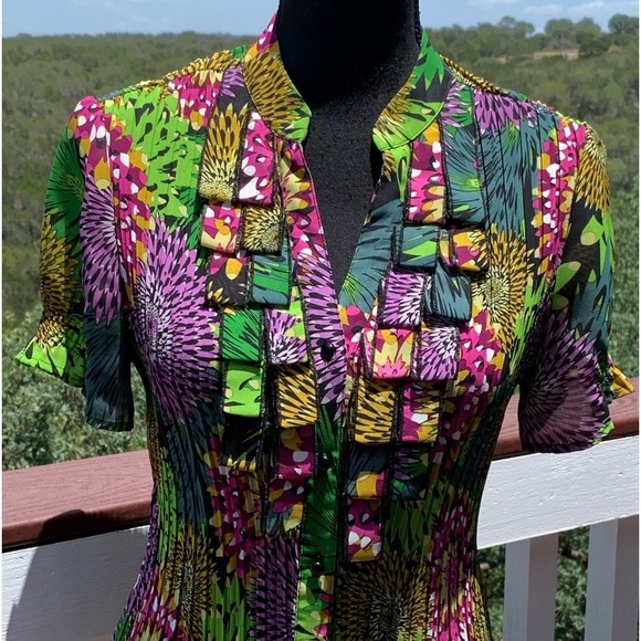 Tops - Multicolored Floral Button Down Shirt